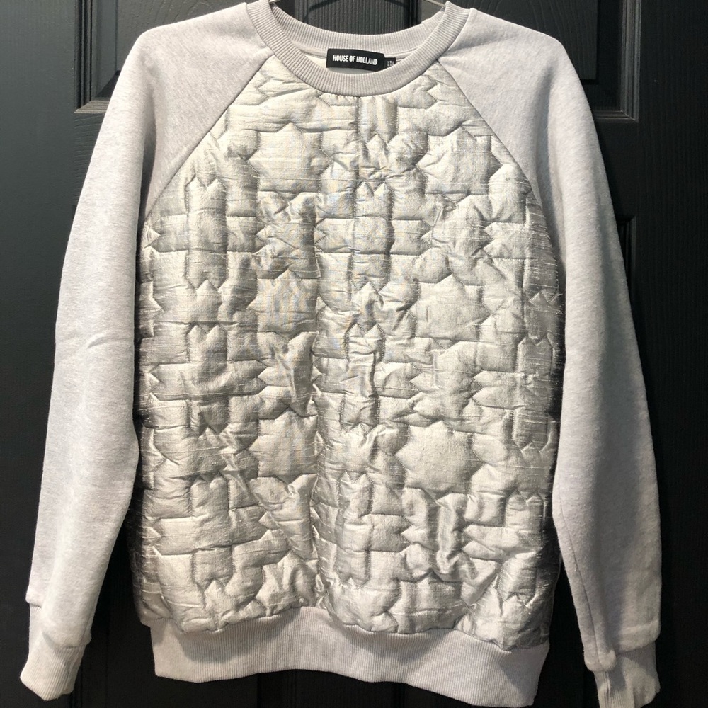 House of Holland - Metallic Silver Sweatshirt